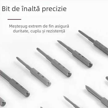 Set de șurubelnițe magnetice 30 în 1, cu vârfuri S2, din oțel 45#