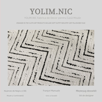 Pătură pentru capătul patului - nylon, model în dungi, stil modern minimalist, stil hotelier