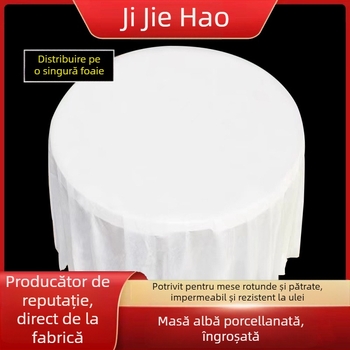 Față de masă de unică folosință; plastic PE îngroșat; model porțelan; formă pătrată; 10 bucăți