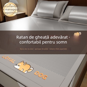 Set trei covorașe din ice silk, cu broderie, stil chinezesc, calitate de primă clasă - Must Buy