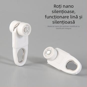 Bară de perdele din aluminiu telescopic, șină dreaptă, alunecare invizibilă, nano-liniște, model 20/23
