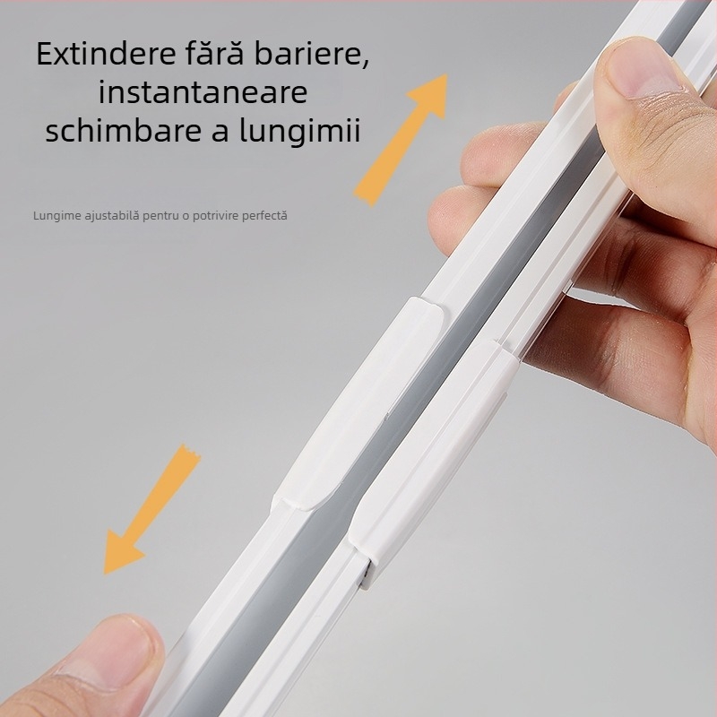 Bară de perdele din aluminiu telescopic, șină dreaptă, alunecare invizibilă, nano-liniște, model 20/23