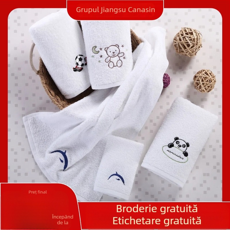 Prosoape de hotel, 100% bumbac, fir simplu 16s, finisaj tiv, textură spirală, 50–60 g, absorbție înaltă