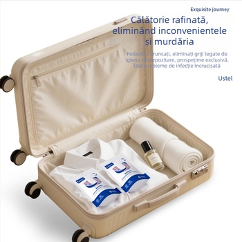 USTEL Prosop de față comprimat, de unică folosință – non-țesut, ≥50 g, 6 buc./ambalaj, 288 ambalaje/cutie