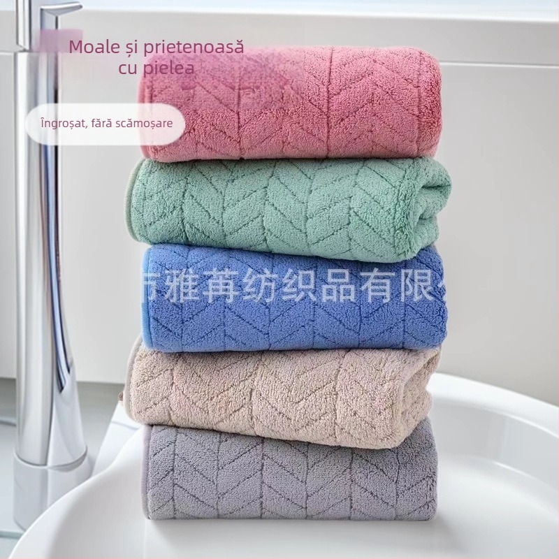 Prosop de față - Coral fleece, 150D, margine cusută, 50–80 g, moale, uscare rapidă, absorbant