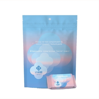 Grace/Jie Liya Prosop de față comprimat, de unică folosință, ambalat individual, îngroșat și mărit, din fibră regenerată de celuloză, 50 g+