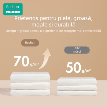 Prosop de baie de unică folosință pentru sugari și copii, ambalat individual, îngroșat și mărit, din fibre.