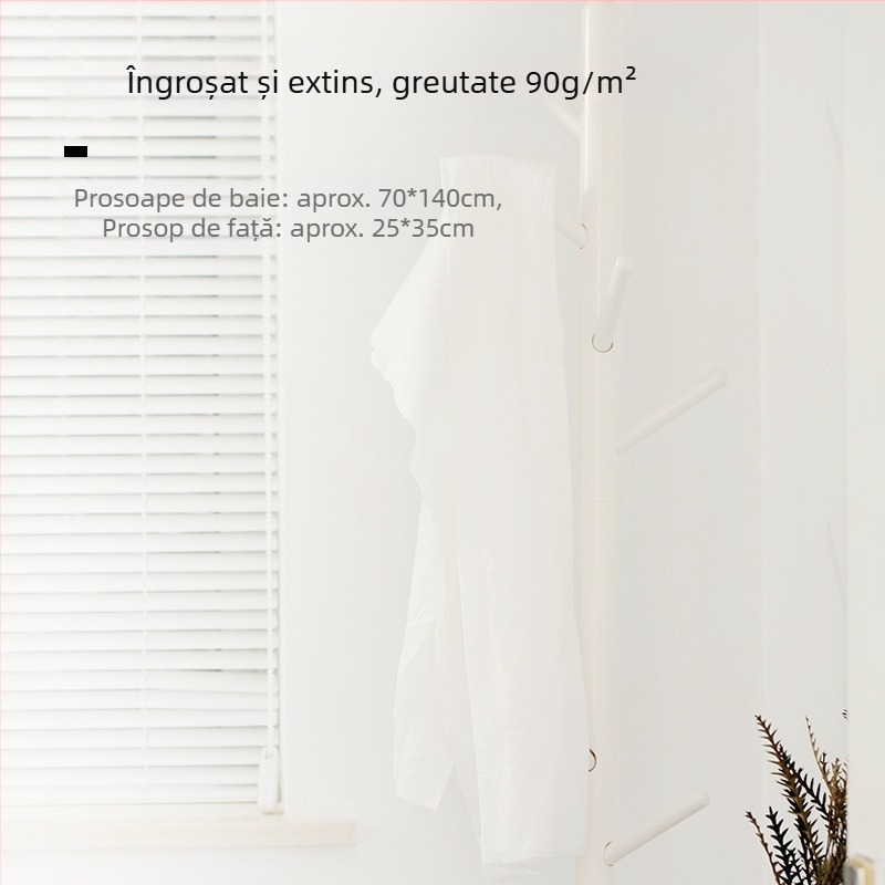 Prosop de baie și prosop de față, de unică folosință – extra gros, 70% fibre de viscose, 30% material nețesut, absorbție 5–10 s