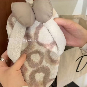 Prosop de mână pentru baie, fleece coral, îngroșat și moale, cu design de atârnare, cu cârlig