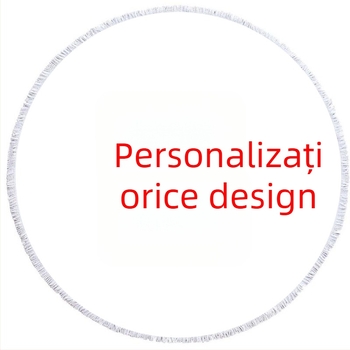 Prosop plajă rotund din microfibră, imprimare digitală 3D, ciucuri la margine și broderie; 200–300 g, țesătură simplă, fire 16s