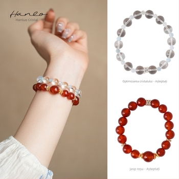 Brățară cu mărgele din cristal zircon, lucrată manual, formă geometrică, pentru femei, versatilă