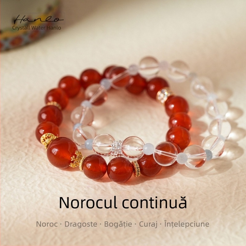 Brățară cu mărgele din cristal zircon, lucrată manual, formă geometrică, pentru femei, versatilă