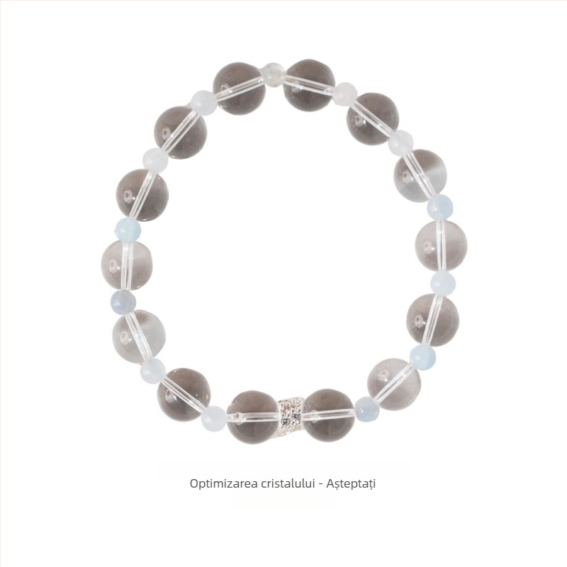 Brățară cu mărgele din cristal zircon, lucrată manual, formă geometrică, pentru femei, versatilă