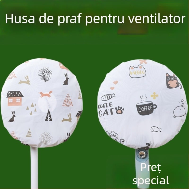 Husă de praf pentru ventilator electric (pentru podea și montat pe perete) – PVC, protecție împotriva prafului și umezelii