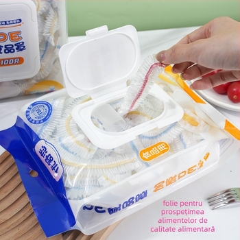 Set capace farfurii de unică folosință – calitate alimentară PE, multifuncțional, protecție împotriva prafului, stil obișnuit