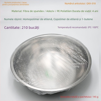 Capac de unică folosință din PE pentru conservarea prospețimii alimentelor, Seven bears, cod produs Qixi bear 018 fresh cover, Multifuncțional, Protecție împotriva prafului