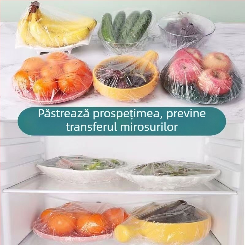 Capac de unică folosință din PE pentru conservarea prospețimii alimentelor, Seven bears, cod produs Qixi bear 018 fresh cover, Multifuncțional, Protecție împotriva prafului