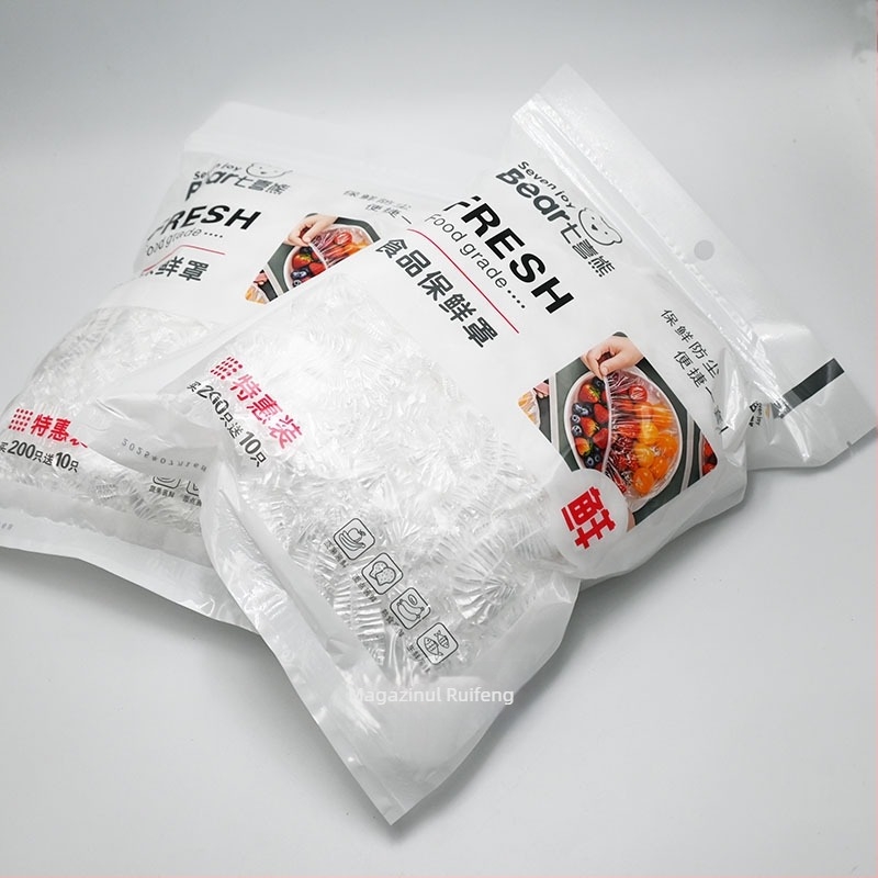 Capac de unică folosință din PE pentru conservarea prospețimii alimentelor, Seven bears, cod produs Qixi bear 018 fresh cover, Multifuncțional, Protecție împotriva prafului