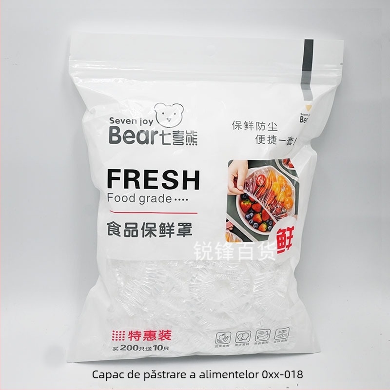 Capac de unică folosință din PE pentru conservarea prospețimii alimentelor, Seven bears, cod produs Qixi bear 018 fresh cover, Multifuncțional, Protecție împotriva prafului