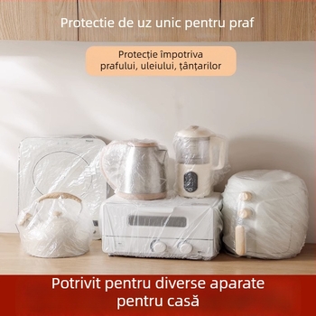 Capac de praf de unică folosință pentru electrocasnice; elastic, din PE, protecție împotriva prafului, compatibil cu gătitor de orez și cuptor cu microunde