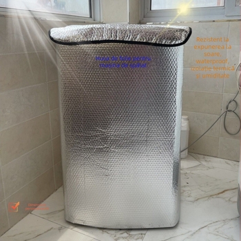 Husă pentru mașina de spălat cu încărcare superioară, din folie de aluminiu impermeabilă și izolantă, rezistentă la praf și UV, compatibilă cu Little Swan