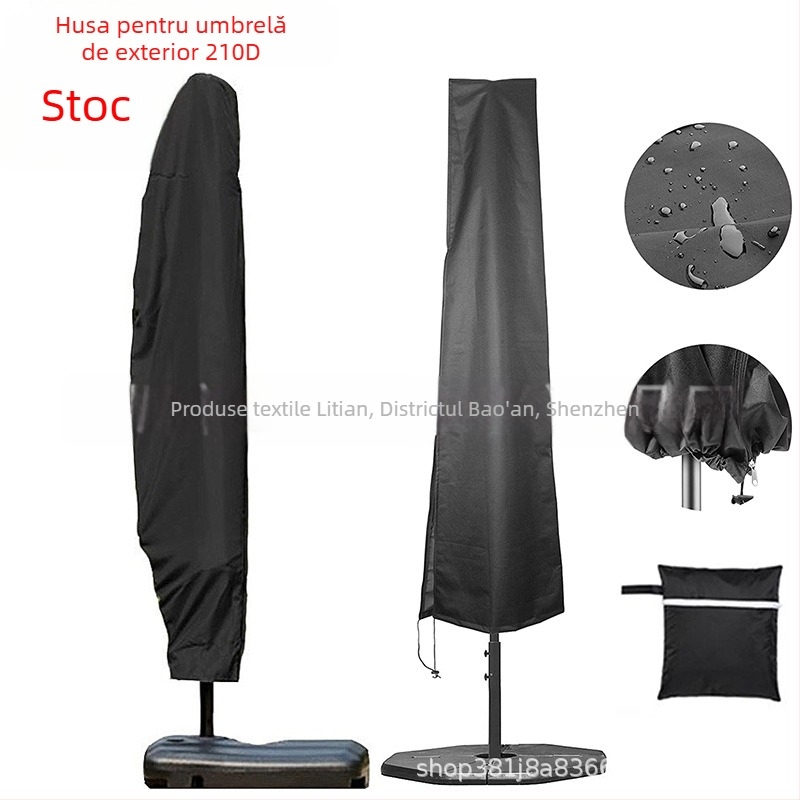 Husă pentru umbrelă de exterior, material 420D Oxford, stil modern minimalist, personalizare disponibilă