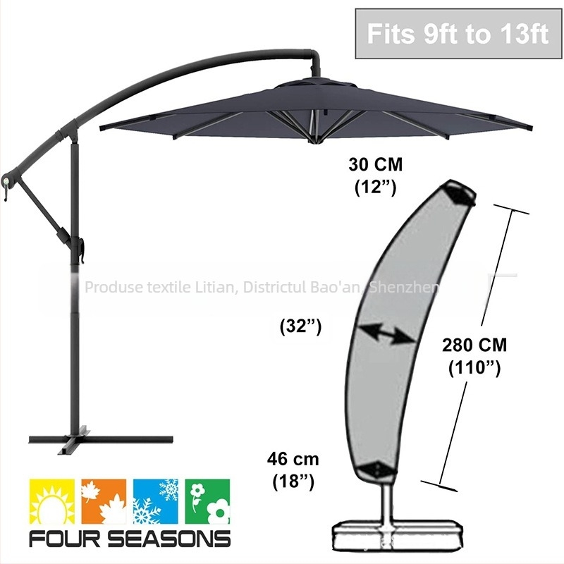 Husă pentru umbrelă de exterior, material 420D Oxford, stil modern minimalist, personalizare disponibilă
