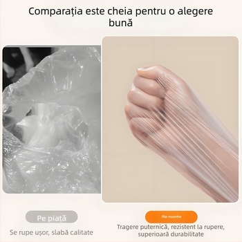 Husă de praf de unică folosință pentru canapea și pat, cu mâneci elastice, folie plastică (PE/polietilenă), personalizabilă