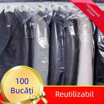 Geantă din plastic pentru protecția hainelor împotriva prafului, pentru depozitare, design simplu și modern
