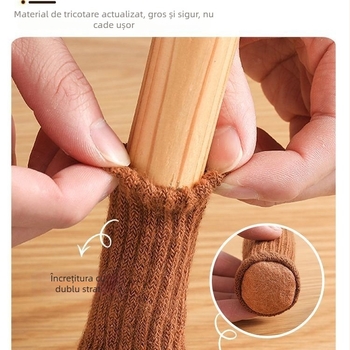 Capace pentru picioarele mesei și scaunelor – tricotate cu dublu strat, antiderapante, rezistente la uzură