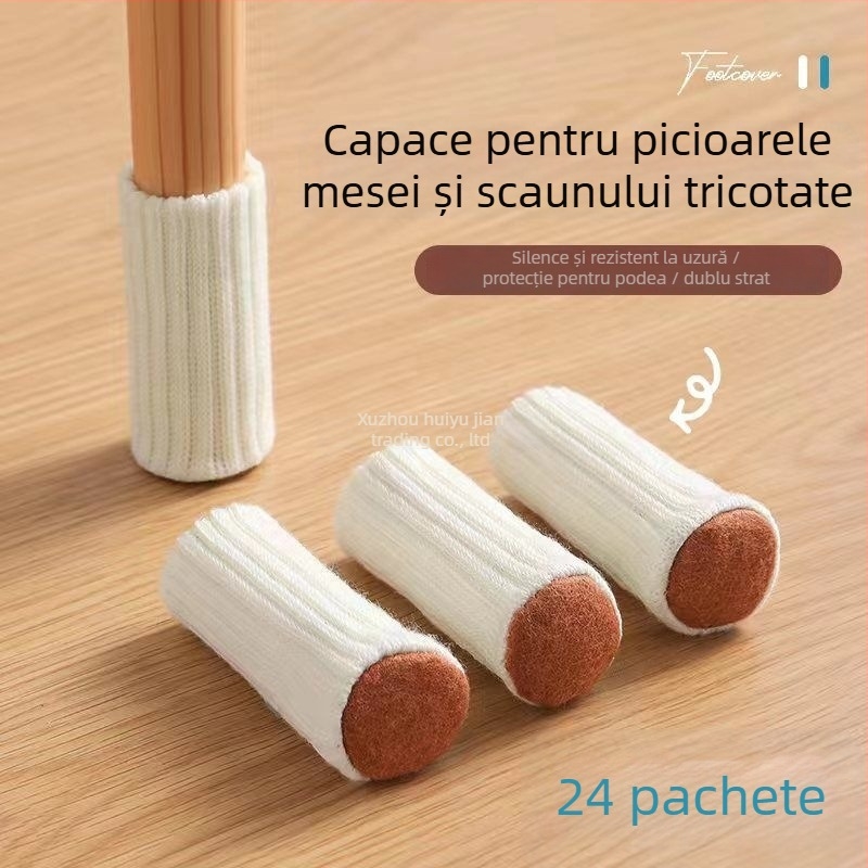 Capace pentru picioarele mesei și scaunelor – tricotate cu dublu strat, antiderapante, rezistente la uzură