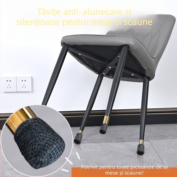 Huse pentru picioarele scaunelor din textil nețesut – antiderapante, rezistente la uzură, design modern minimalist