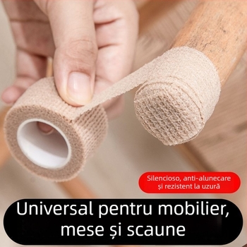 Huse pentru picioarele scaunelor din textil nețesut – antiderapante, rezistente la uzură, design modern minimalist
