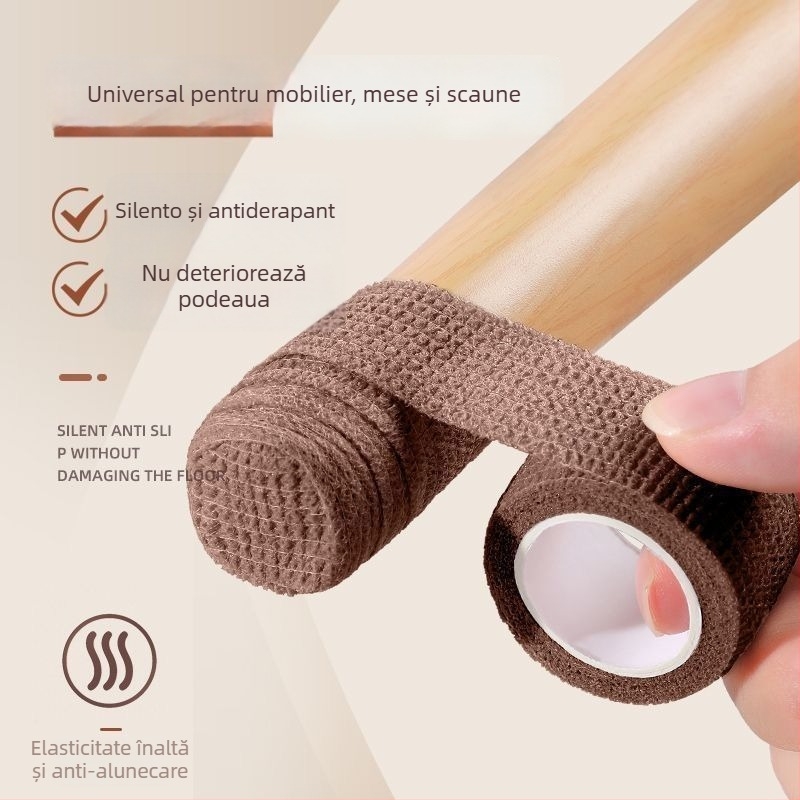 Huse pentru picioarele scaunelor din textil nețesut – antiderapante, rezistente la uzură, design modern minimalist