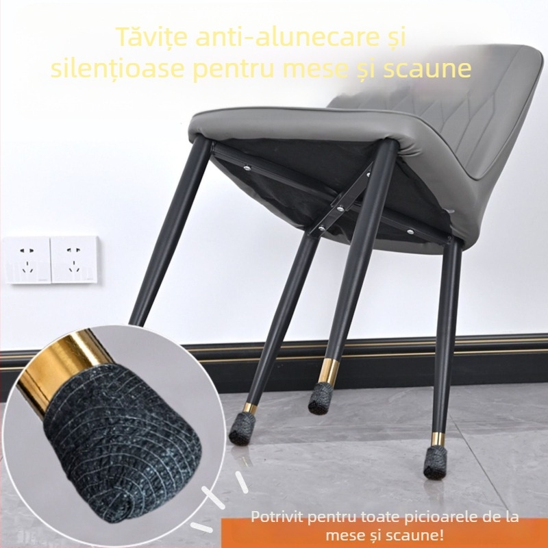Huse pentru picioarele scaunelor din textil nețesut – antiderapante, rezistente la uzură, design modern minimalist