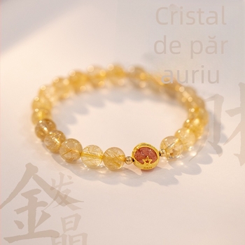 Brățară din cristal cu cristal de păr, formă romb, electroplating, design original, unisex