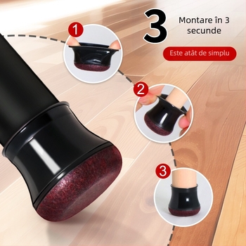 Suport circular pentru picioarele scaunului din TPE – îngroșat, anti-alunecare, reducere a zgomotului, protecție pentru picioarele mobilierului, stil modern minimalist