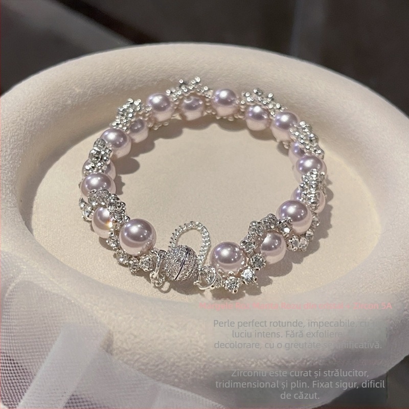 Brățară Yuqi - feminin, stil coreean - formă geometrică - materiale mixte - mărgele