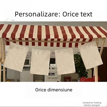 Tapiserie pentru stand - țesătură manuală din in, model desen animat, stil Chinez Nou
