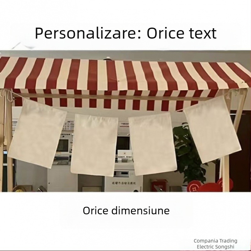 Tapiserie pentru stand - țesătură manuală din in, model desen animat, stil Chinez Nou