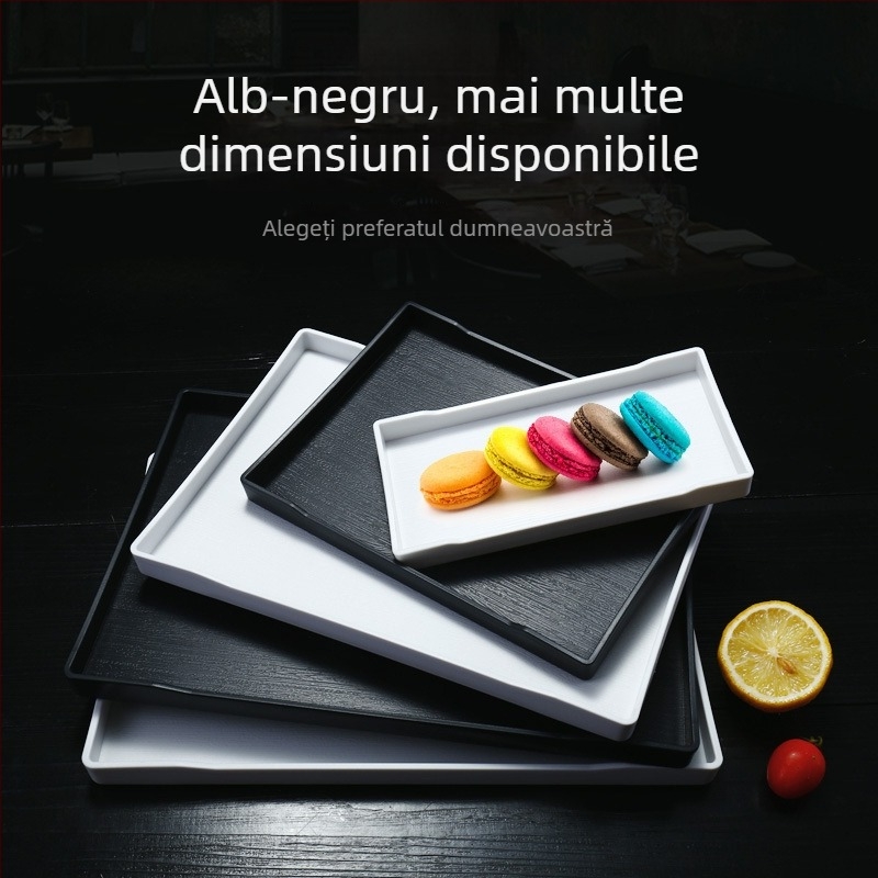 Tavă comercială Sail – plastic, pătrată, culoare uni, turnare prin injecție, stil modern