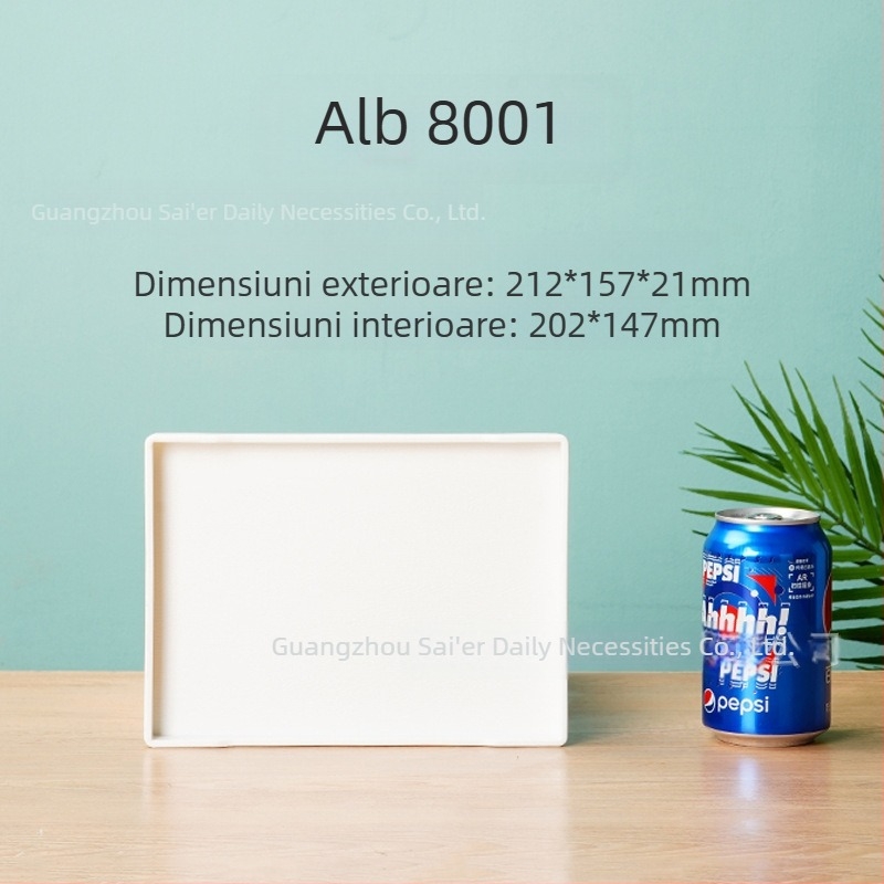 Tavă comercială Sail – plastic, pătrată, culoare uni, turnare prin injecție, stil modern