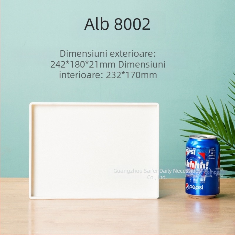 Tavă comercială Sail – plastic, pătrată, culoare uni, turnare prin injecție, stil modern