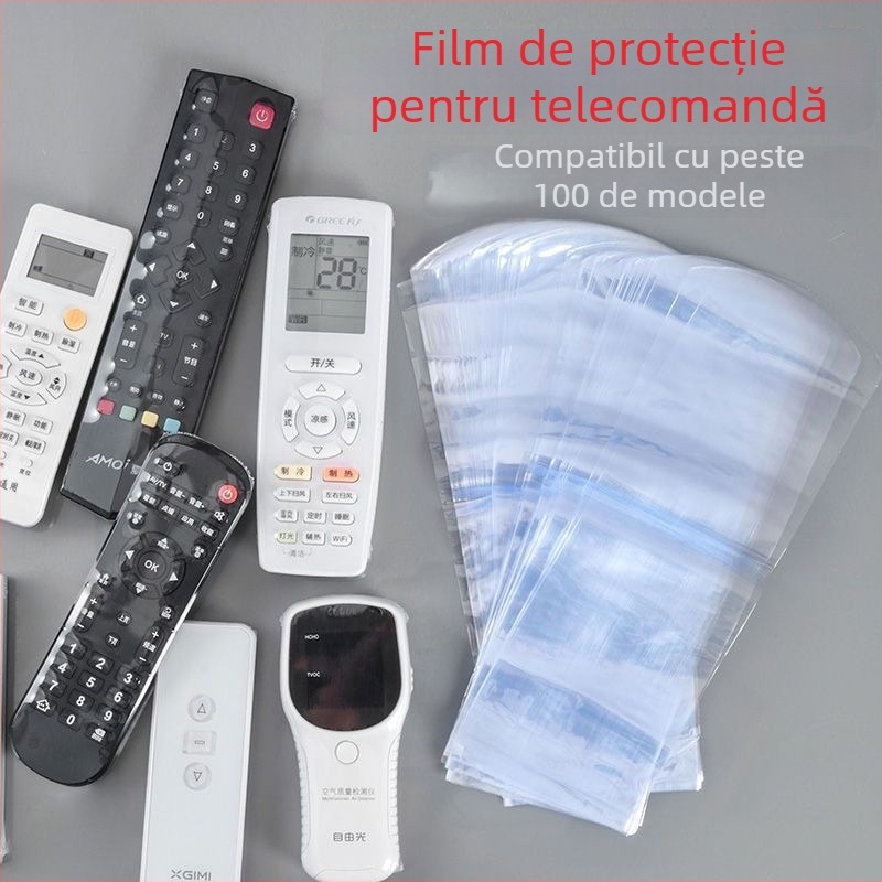 Capac protecție telecomandă din folie termocontractibilă, universal, transparent, model Rsm2101050, plastic