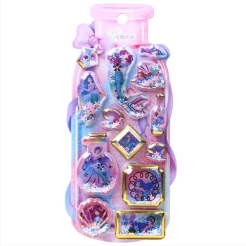 Carcasă de telefon cu design 3D al prințesei sirenă, decor autoadeziv, imprimare în stil nordic