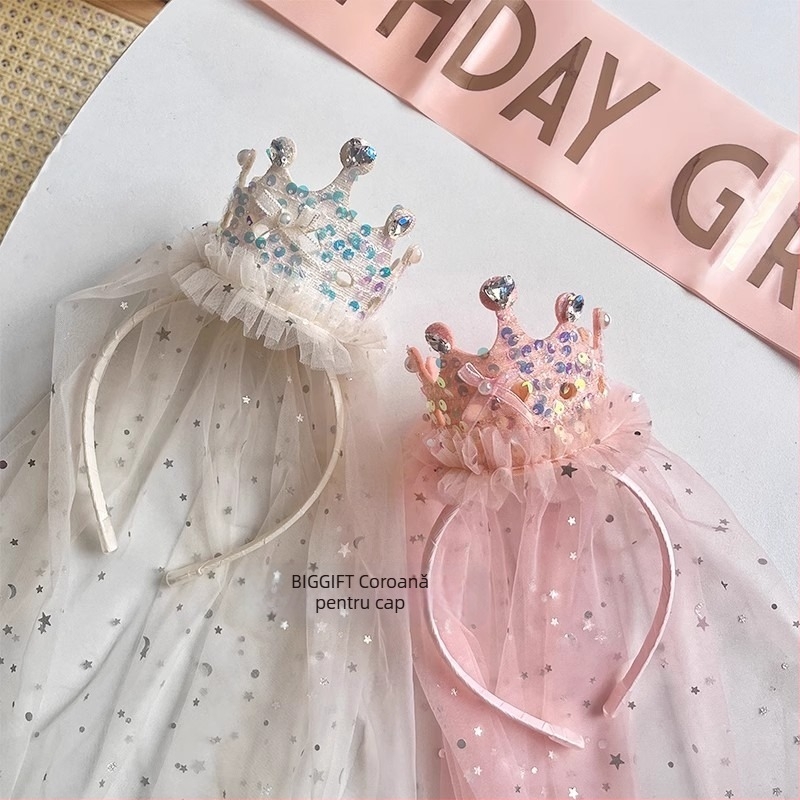 Diademă pentru copii – accesoriu de păr din plastic, fabricat manual, stil desen animat, unisex