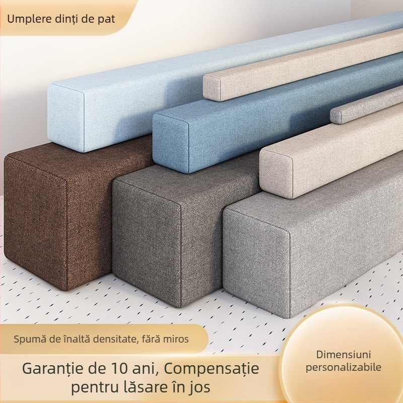 Main Coffee Pernă de umplere a spațiului dintre pat și perete pentru patul copilului, husă din in, umplutură din burete, design modern
