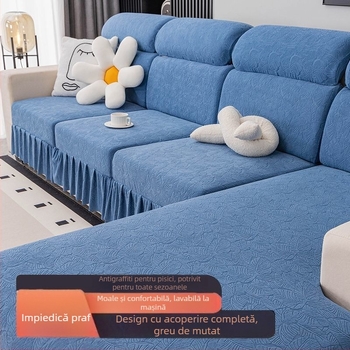 Husă de canapea din poliester, foarte elastică – model cu dungi, stil Nordic, pentru canapea generală, potrivită pentru toate anotimpurile