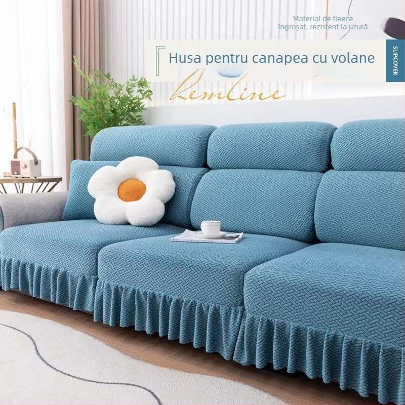 Husă de canapea din poliester, foarte elastică – model cu dungi, stil Nordic, pentru canapea generală, potrivită pentru toate anotimpurile