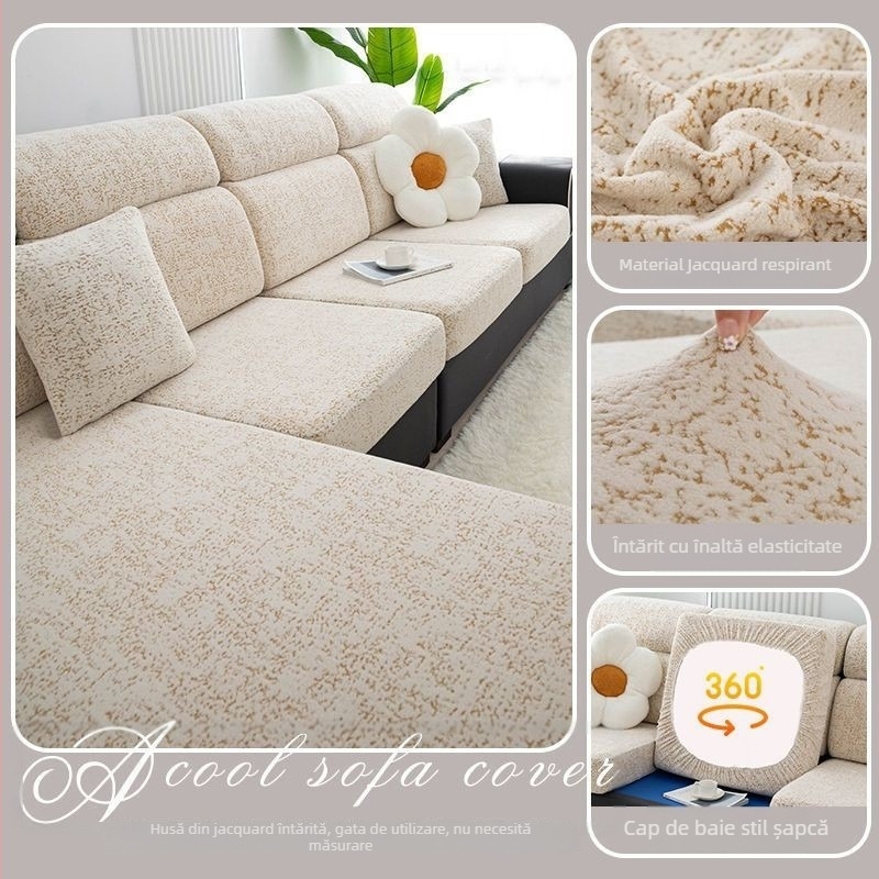 Husa de canapea - husă elastică universală pentru canapele modulare - stil minimalist, personalizabilă, potrivită pentru toate sezoanele
